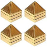 Golden Three Layer Vastu Metal Pyramid (4 Pcs) for Vastu and Feng Shui. - Achleshwar