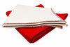 Red & White Woolen Pooja Aasan