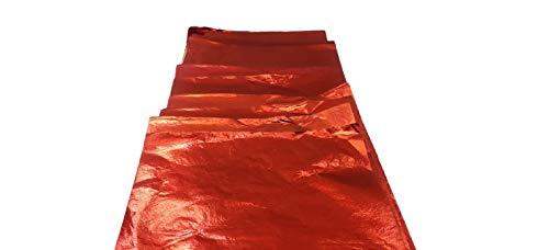 Red Mali Panna textured red fabric with dark waistband