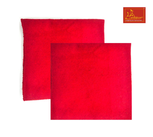 Red Woolen Pooja Aasan 2-pcs