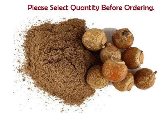 Ritha powder heap with small brown root pieces