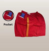 Pure Cotton Readymade Dhoti With Pocket Red Colour Free size - Achleshwar