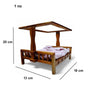 Achleshwar Laddu Gopal Singhasan Sagwaan Wooden NetBed for Laddu Gopal