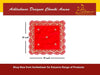 Red Embroidered Velvet Aasan 10x10 Inch