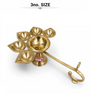 Brass Panch Aarti Diya | 5-Face Jyoti Diya for Puja, Temple & Mahaaarti
