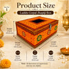 Laddu Gopal Velvet Wooden Jhapi Ji with Transparent Window | Decorative Storage Box for Poshak, Jewellery & Shringar Accessories Achleshwar