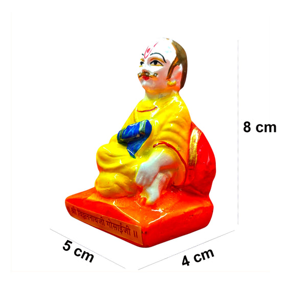 Shree Vitthalnathji (Gusainji) Idol – Small Marble Dust Murti | Handcrafted Pushtimarg Idol for Puja & Gifting