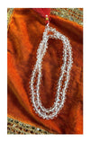 Sphatik Mala crystal bead necklace with layered loop strands