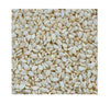 Close-up of off-white sesame seeds, oval kernels
