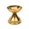 Brass diya oil lamp with fluted base and bowl, traditional puja hand-crafted design