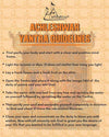 Yantra guidelines sheet titled ACHLESHWAR with bullet instructions for worship