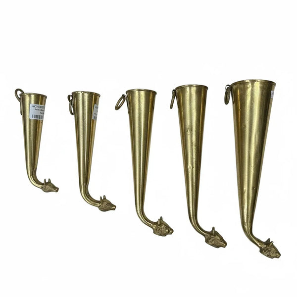 Brass Gaumukhi Shringi for Shiv Abhishek – Traditional Shiva Pooja Accessory - Achleshwar