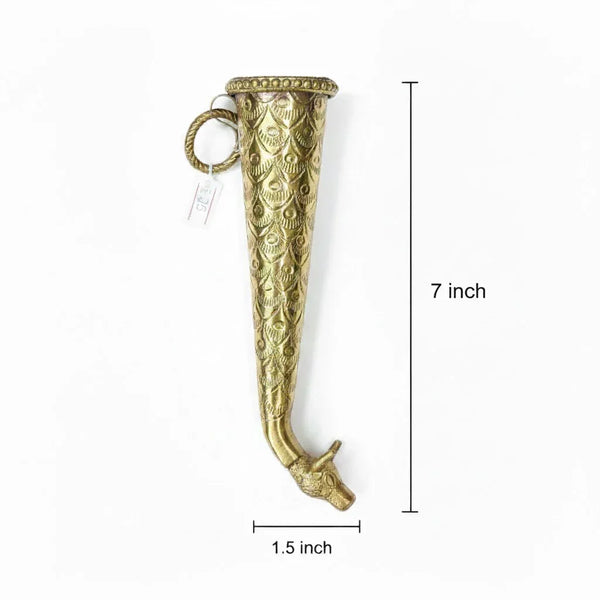 Handcrafted Pure Brass Gomukhi Sringi – specially designed for Shivling Abhishek - Achleshwar