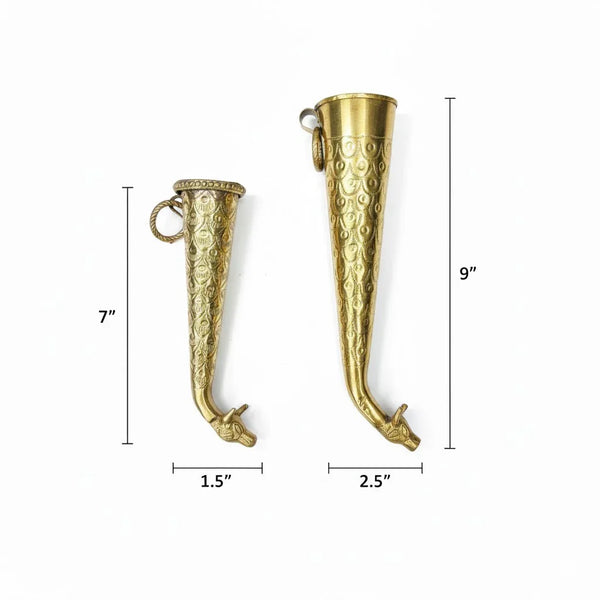 Handcrafted Pure Brass Gomukhi Sringi – specially designed for Shivling Abhishek - Achleshwar