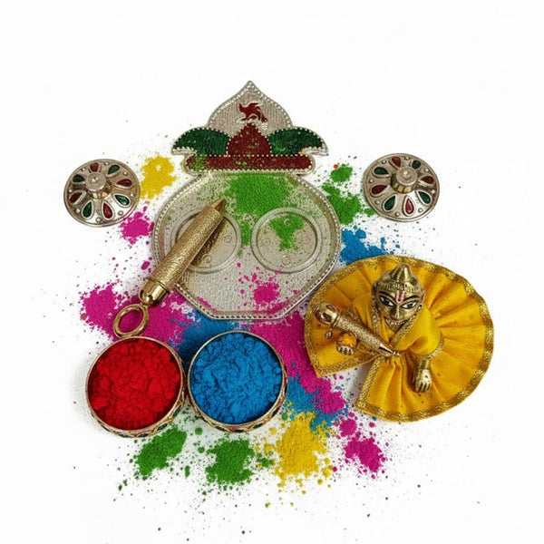 Kanha festival holi plate set