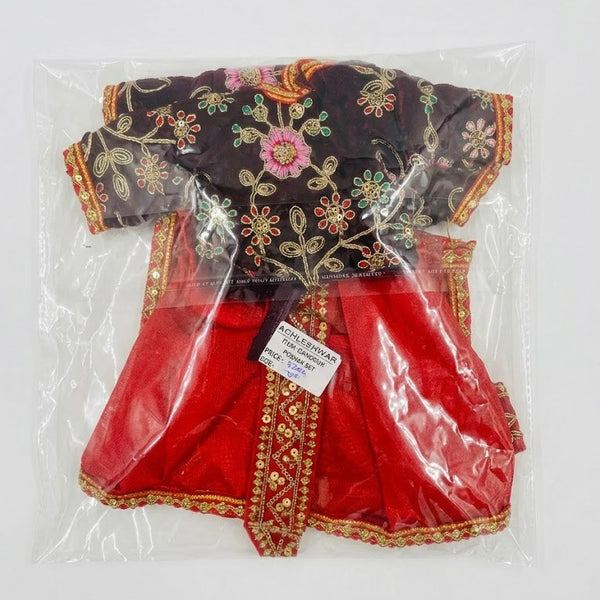 Gawar Mata (Gangour) Ji & Ishwar Ji Poshak Set – 7 Inch Festival Idol Outfit
