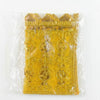 Yellow embroidered chunni scarf with gold swirl motifs and decorative sequin border