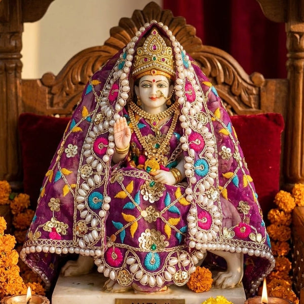 Mata Rani Chunri for Pooja – Devi Mata Chunni 3x9 Inch