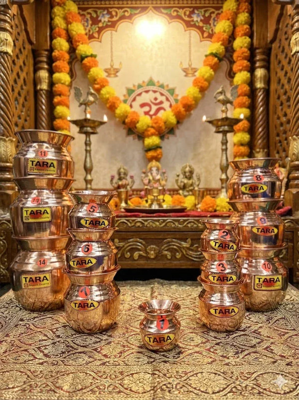 Premium Pure Copper Pooja Lota | Tamra Kalash - Achleshwar