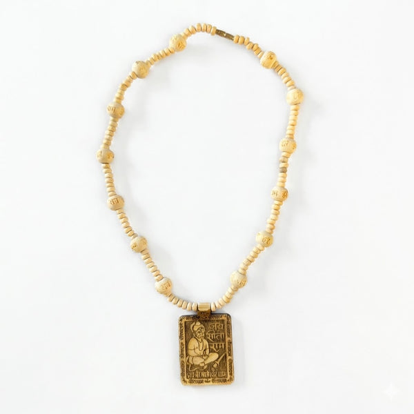 Achleshwar Tulsi Mala with White Hanuman Pendant for Bhakti, Japa & Daily Wear