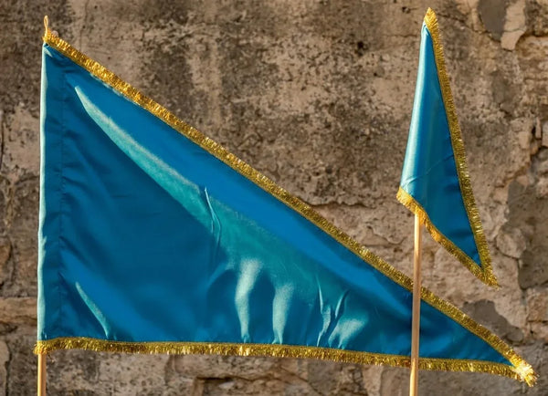 Blue Colour Flag/Jhanda/dhwaj for Religious Purpose - Achleshwar