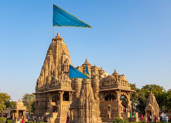 Achleshwar Blue Colour Flag/Jhanda/dhwaj for Religious Purpose