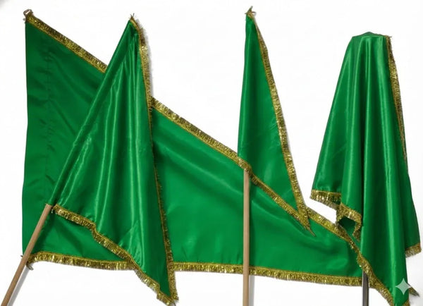 Green Colour Flag/Jhanda/dhwaj for Religious Purpose - Achleshwar - Achleshwar