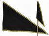 Achleshwar Black Colour Flag/Jhanda with Golden Lace Black Colour Flag/Jhanda