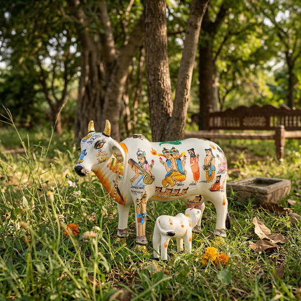 vastu cow statue multicolour