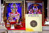 Yantra card with chakra symbol, with metal display stand