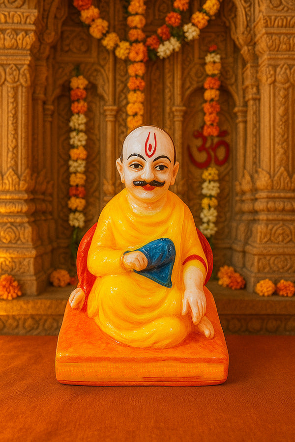 Shree Vitthalnathji (Gusainji) Idol – Small Marble Dust Murti | Handcrafted Pushtimarg Idol for Puja & Gifting