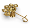 Brass Panch Aarti Diya | 5-Face Jyoti Diya for Puja, Temple & Mahaaarti