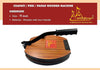 Round wooden papad board with iron handle