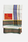 Pure cotton special dhoti set White colour along angvastra - Achleshwar