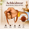 Original 5 Mukhi Rudraksha Mala 108+1 Beads for Daily Jaap Mala & Wearing by Girls Multiple Sizes | Achleshwar