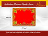 Designer Velvet Embroidered Pooja Aasan Cloth 10x16 inch RED | Chowki Aasan for God Idol