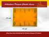 Designer Velvet Embroidered Pooja Aasan Cloth 10x20 inch Yellow | Chowki Aasan for God Idol