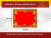 Designer Velvet Embroidered Pooja Aasan Cloth 10x20 inch RED | Chowki Aasan for God Idol