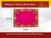 Designer Velvet Embroidered Pooja Aasan Cloth 12x18 inch Pink | Chowki Aasan for God Idol