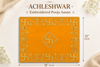 Designer Velvet Embroidered Yellow Pooja Aasan Cloth for Mandir | Premium Altar Cover for Temple, Puja Chowki, Home Shrine & Diwali Decoration