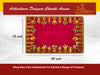 Designer Velvet Embroidered Pooja Aasan Cloth 12X40 inch RED | Chowki Aasan for God Idol
