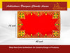 Designer Velvet Embroidered Pooja Aasan Cloth 12x40 inch RED | Chowki Aasan for God Idol