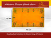 Designer Velvet Embroidered Pooja Aasan Cloth 12x40 inch Yellow | Chowki Aasan for God Idol