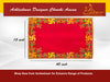 Designer Velvet Embroidered Pooja Aasan Cloth 13x19 inch RED | Chowki Aasan for God Idol