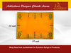 Designer Velvet Embroidered Pooja Aasan Cloth 13x19 inch Yellow | Chowki Aasan for God Idol