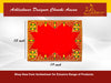 Designer Velvet Embroidered Pooja Aasan Cloth 13x19 inch RED | Chowki Aasan for God Idol
