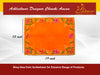 Designer Velvet Embroidered Pooja Aasan Cloth 13x19 inch Orange | Chowki Aasan for God Idol