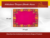 Designer Velvet Embroidered Pooja Aasan Cloth 13x19 inch Pink | Chowki Aasan for God Idol
