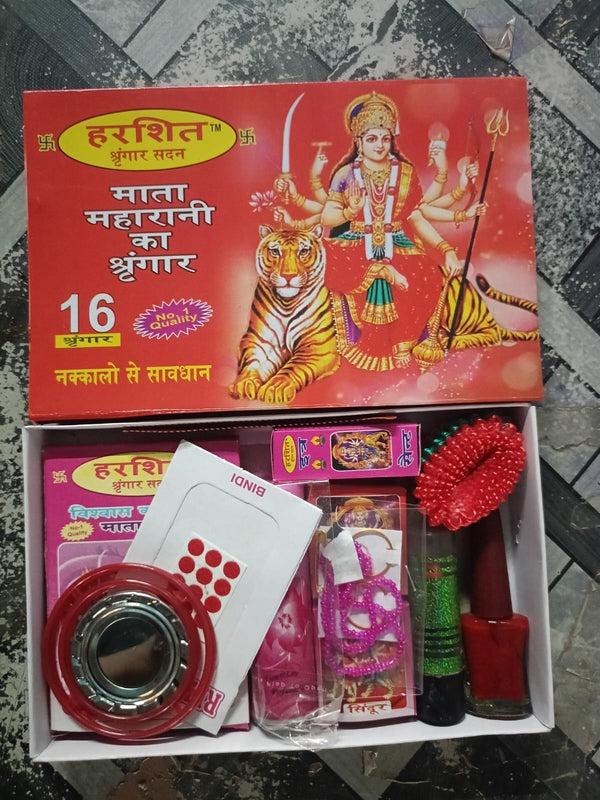 Achleshwar Mata Shringar Kit - 16 Piece Nav Durga Pooja Set