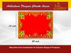 Designer Velvet Embroidered Pooja Aasan Cloth 16x20 inch RED | Chowki Aasan for God Idol